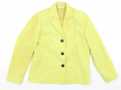 Womens UK Size 12 Special Collection Regular Yellow Blazer