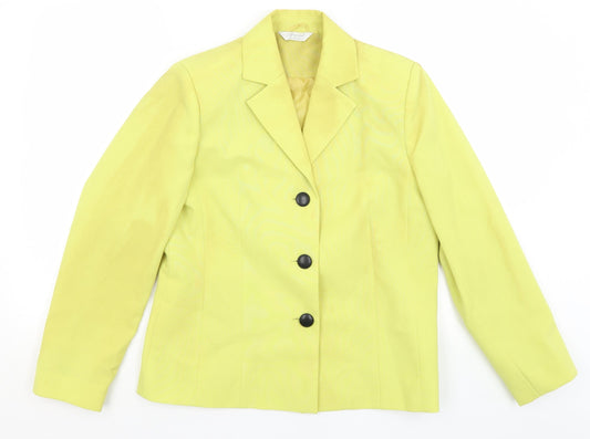 Womens UK Size 12 Special Collection Regular Yellow Blazer