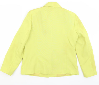 Womens UK Size 12 Special Collection Regular Yellow Blazer