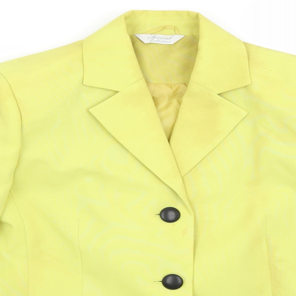 Womens UK Size 12 Special Collection Regular Yellow Blazer