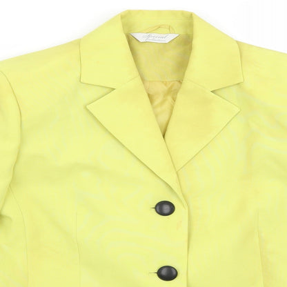 Womens UK Size 12 Special Collection Regular Yellow Blazer