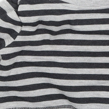 Primark Baby Grey Striped  Pullover Jumper Size 9-12 Months  - Merry Rex-mas