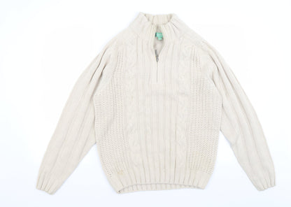 South Bay Mens Beige   Pullover Jumper Size S