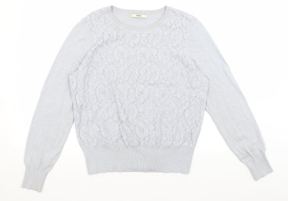 Womens UK Size L Oasis Blue Pullover Jumper