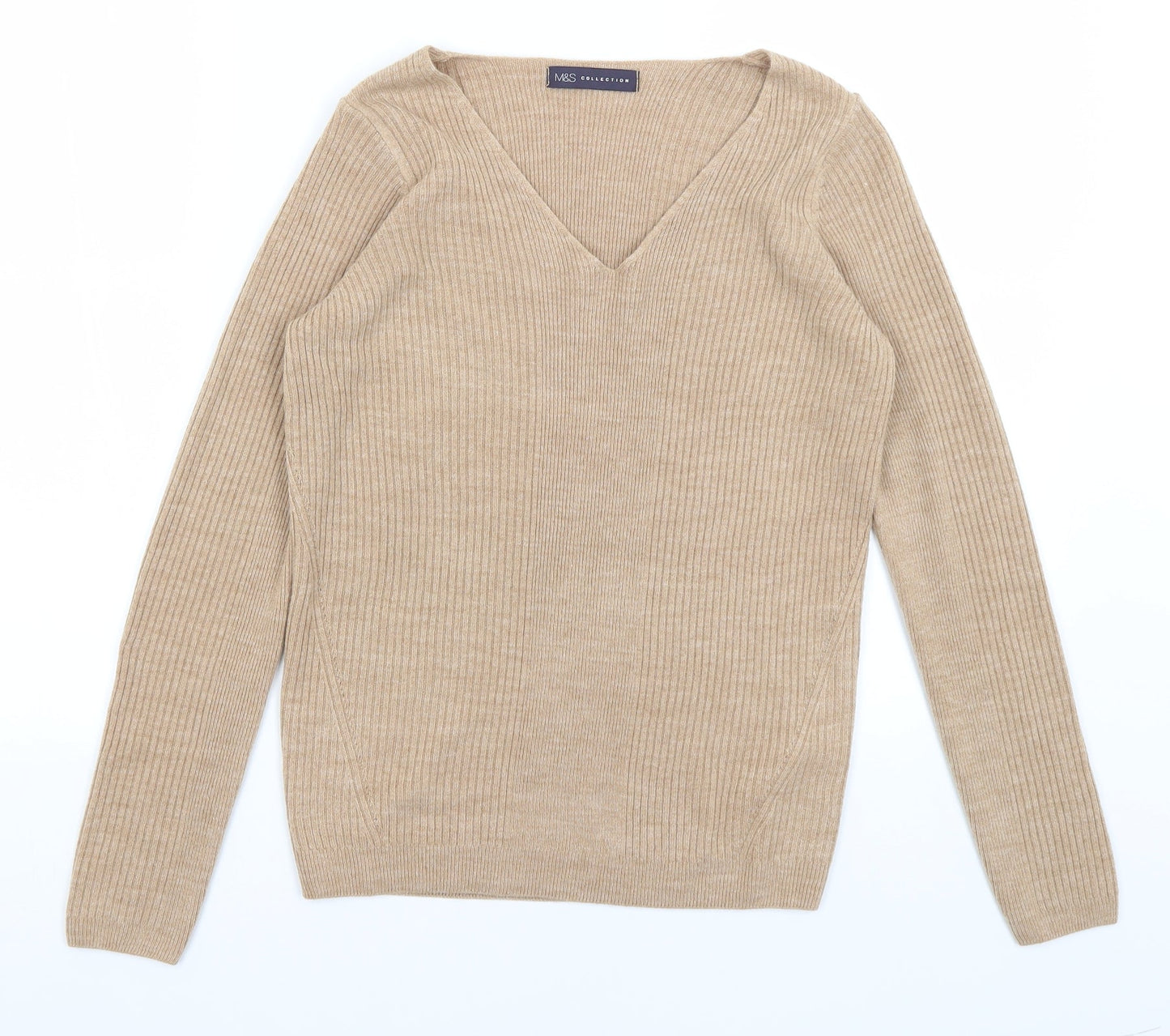 Womens UK Size 8 M&S Brown Pullover Jumper