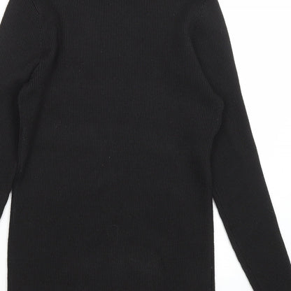 Papaya Womens Black   Basic T-Shirt Size 14