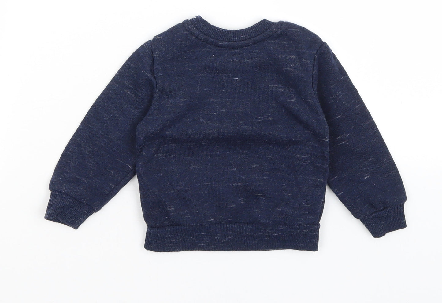 Primark Baby Blue   Pullover Jumper Size 9-12 Months  - Snowman