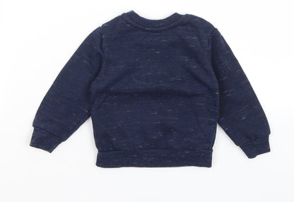 Primark Baby Blue   Pullover Jumper Size 9-12 Months  - Snowman