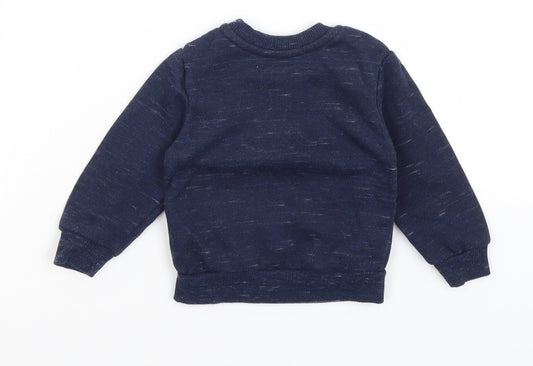 Primark Baby Blue   Pullover Jumper Size 9-12 Months  - Snowman