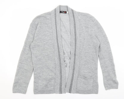 Womens UK Size L Pure Fashion Grey Shrug Jumper
