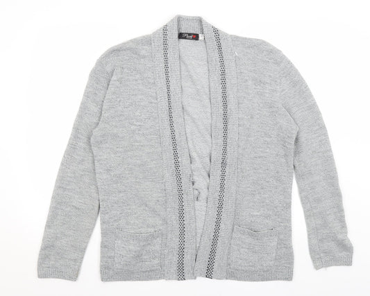 Womens UK Size L Pure Fashion Grey Shrug Jumper