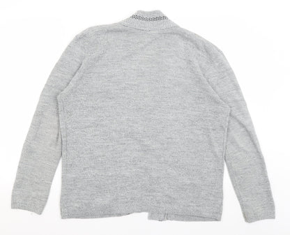 Womens UK Size L Pure Fashion Grey Shrug Jumper
