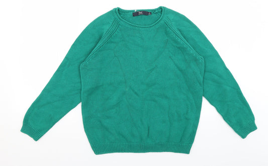 Womens UK Size S Isle Green Pullover Jumper