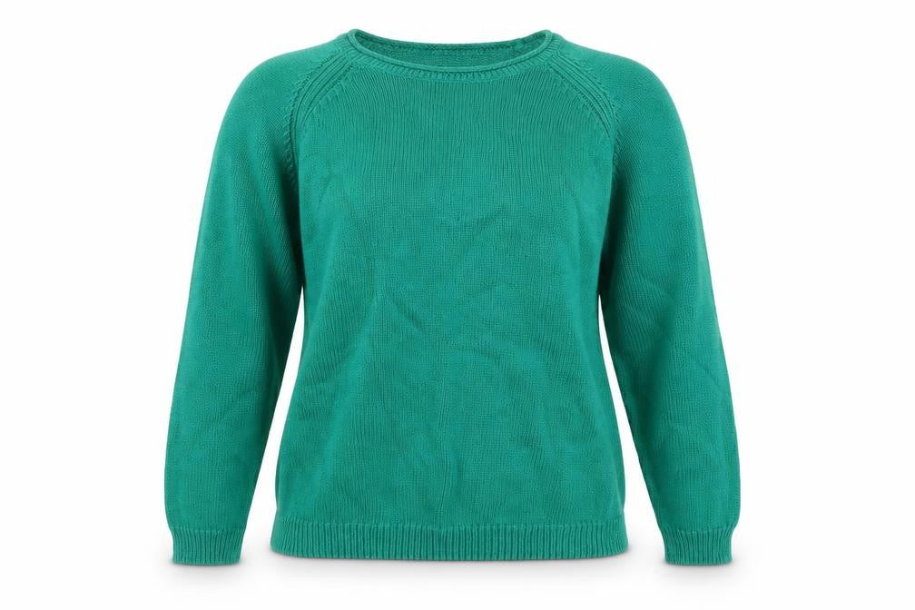 Womens UK Size S Isle Green Pullover Jumper