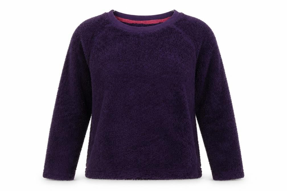 Front view of Debenhams women’s purple jumper, size UK 10