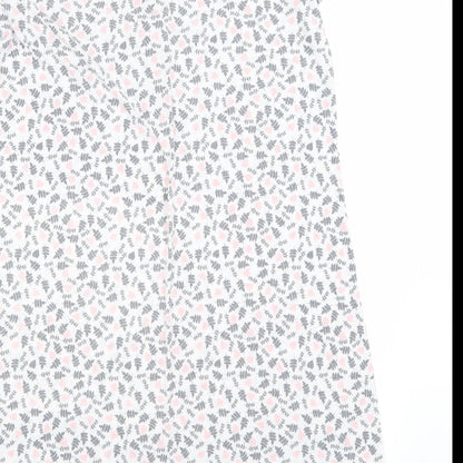 Matalan Womens White Floral  Top Nightshirt Size M