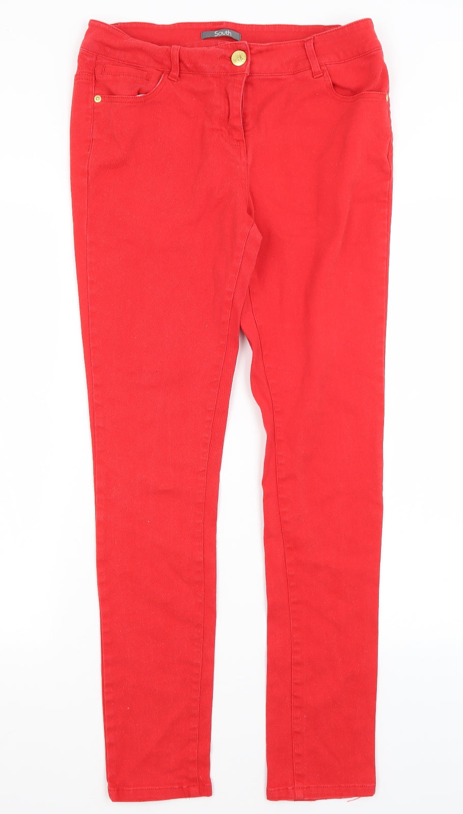 South Womens Red   Skinny Jeans Size 12 L28 in