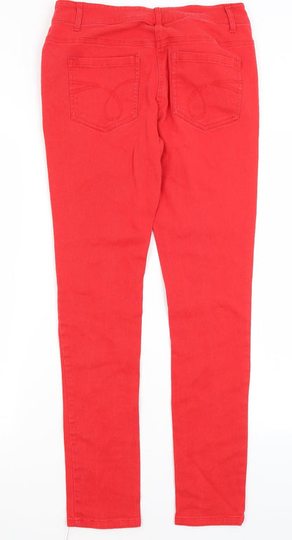 South Womens Red   Skinny Jeans Size 12 L28 in