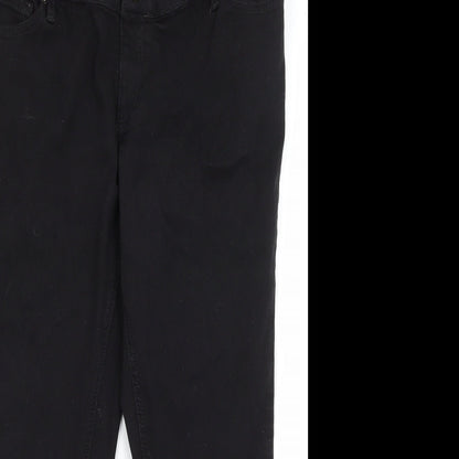 Topshop Womens Black   Cropped Jeans Size 34 in L23 in