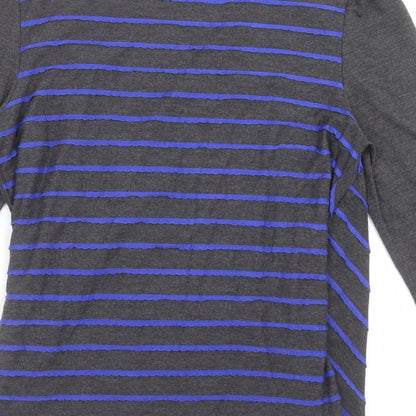 Marks and Spencer Womens Grey Striped  Basic Blouse Size 18