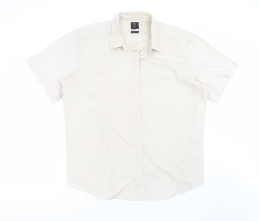 Taylor & Wright Mens Beige    Button-Up Size 17.5