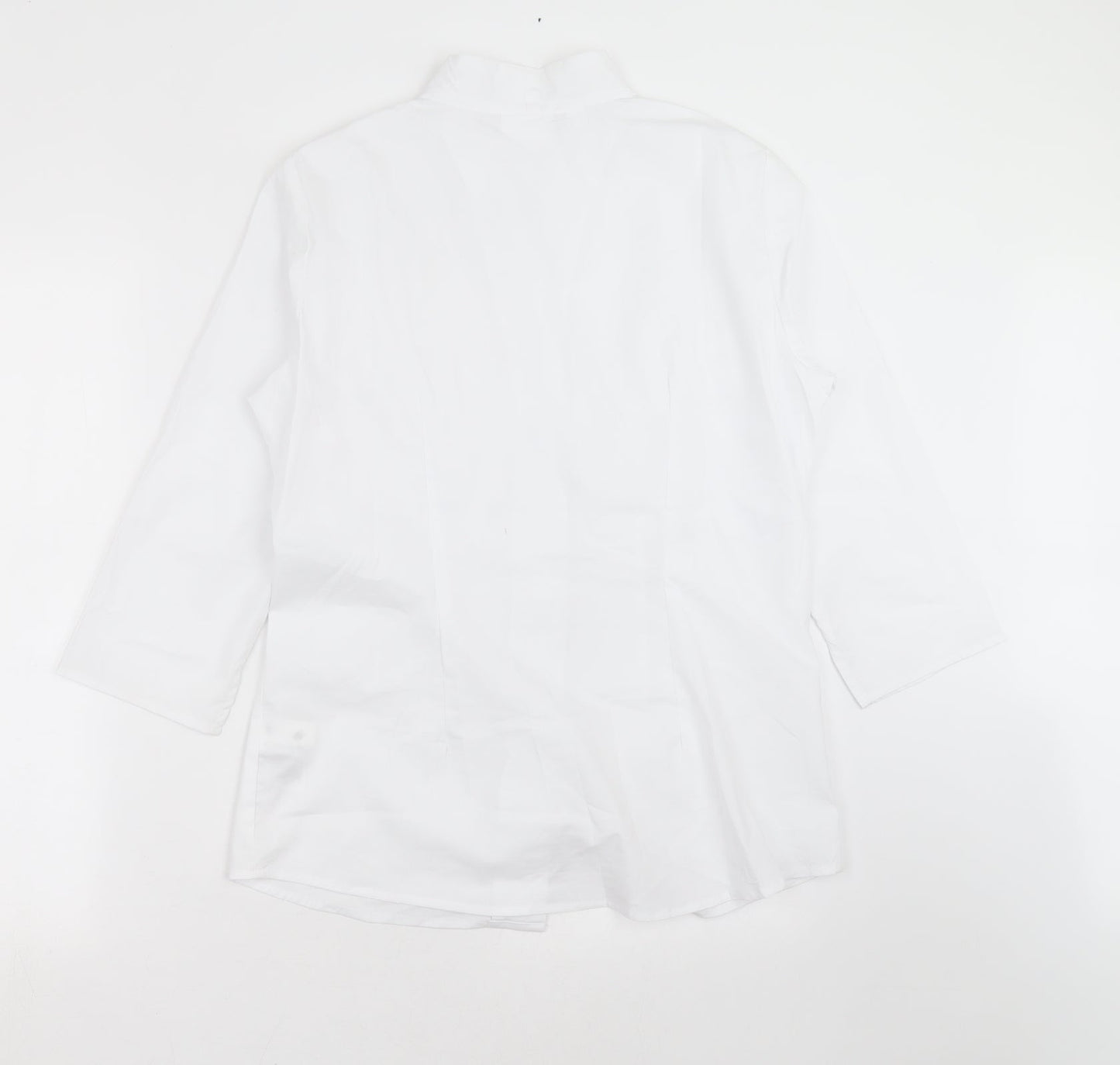 BCP Collection Womens White   Basic Button-Up Size 14