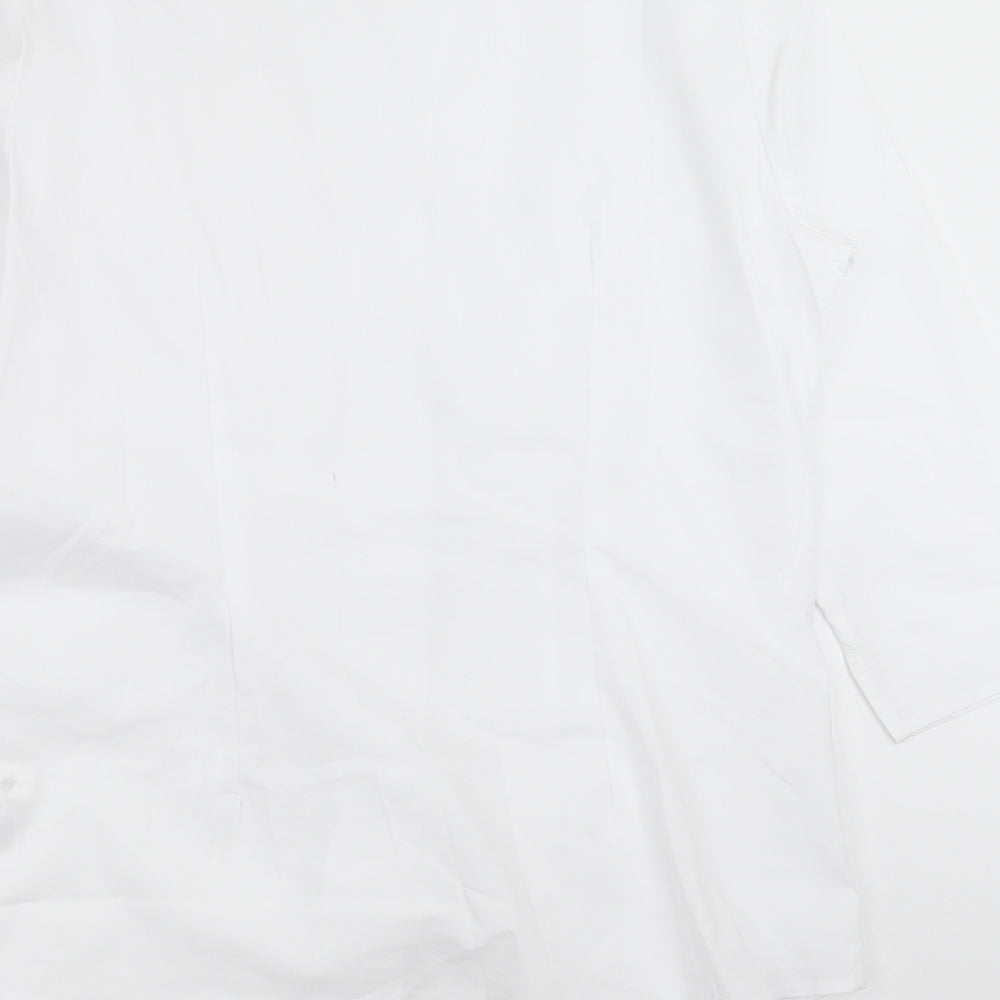 BCP Collection Womens White   Basic Button-Up Size 14