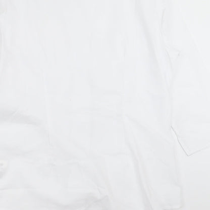 BCP Collection Womens White   Basic Button-Up Size 14