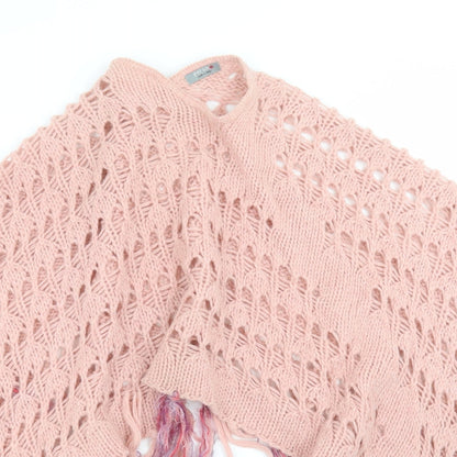 Marks and Spencer Womens Pink  Knit Cape Jumper One Size