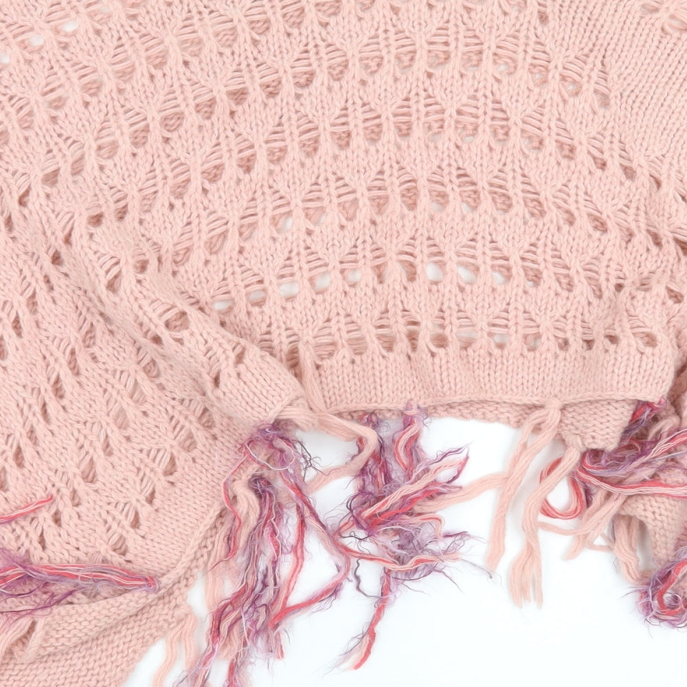 Marks and Spencer Womens Pink  Knit Cape Jumper One Size