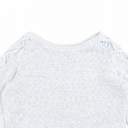 Womens UK Size 12 Marks and Spencer Blue Pullover Jumper