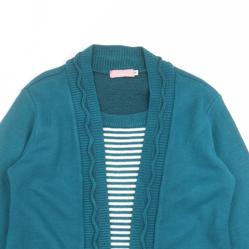 Womens UK Size M sarah hamilton Green Pullover Jumper