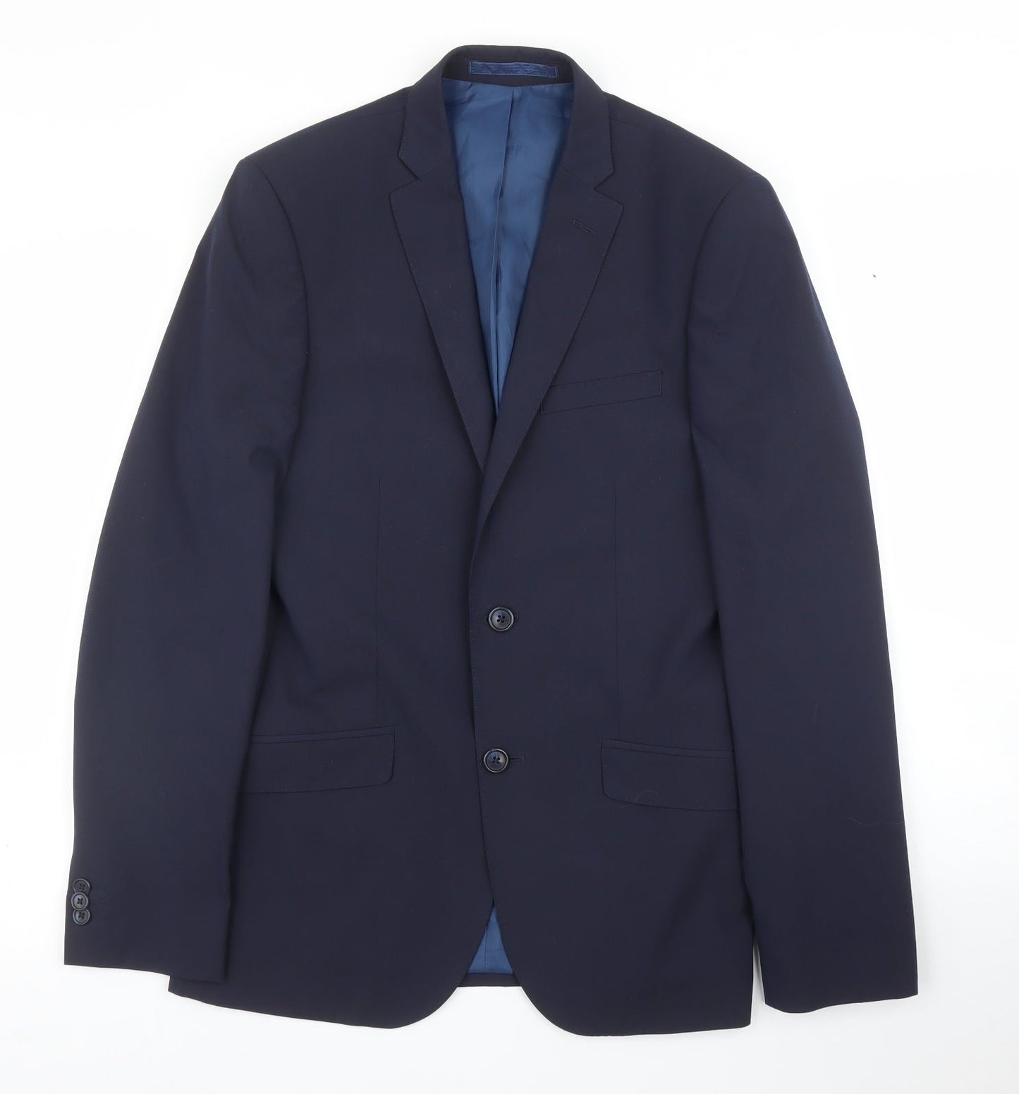 Mens UK Size 38 M&S Regular Blue Suit Jacket