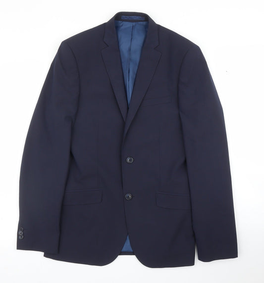 Mens UK Size 38 M&S Regular Blue Suit Jacket