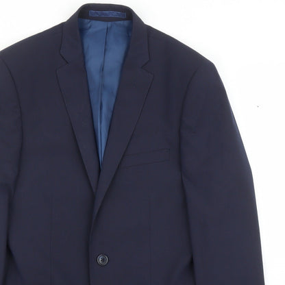 Mens UK Size 38 M&S Regular Blue Suit Jacket
