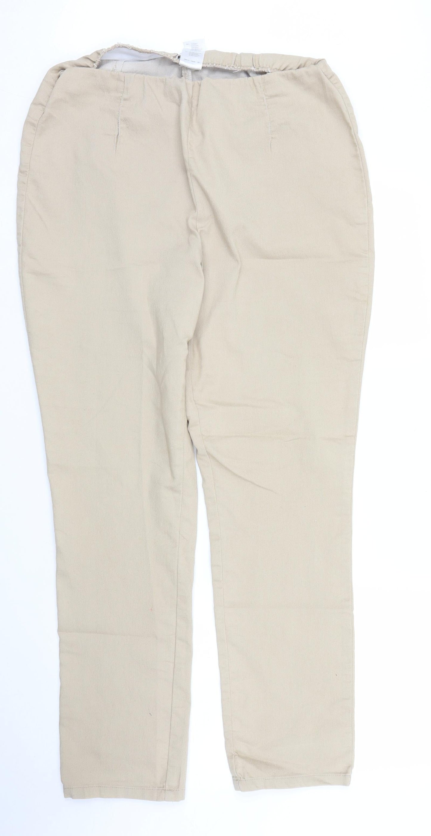 Womens UK Size 16 Damart Regular Fit  Beige Trousers