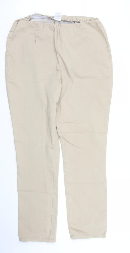 Womens UK Size 16 Damart Regular Fit  Beige Trousers