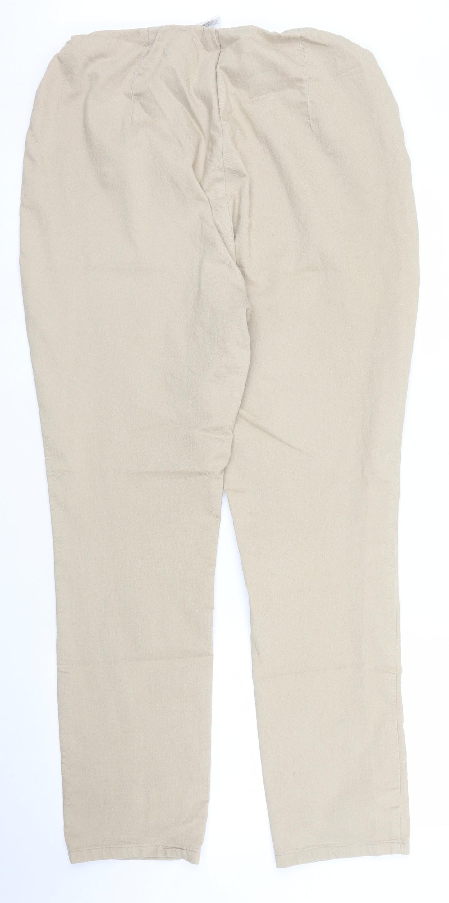 Womens UK Size 16 Damart Regular Fit  Beige Trousers