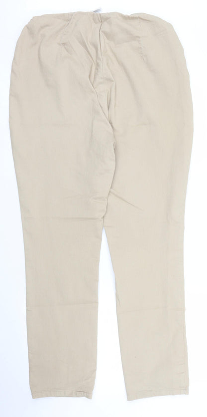 Womens UK Size 16 Damart Regular Fit  Beige Trousers
