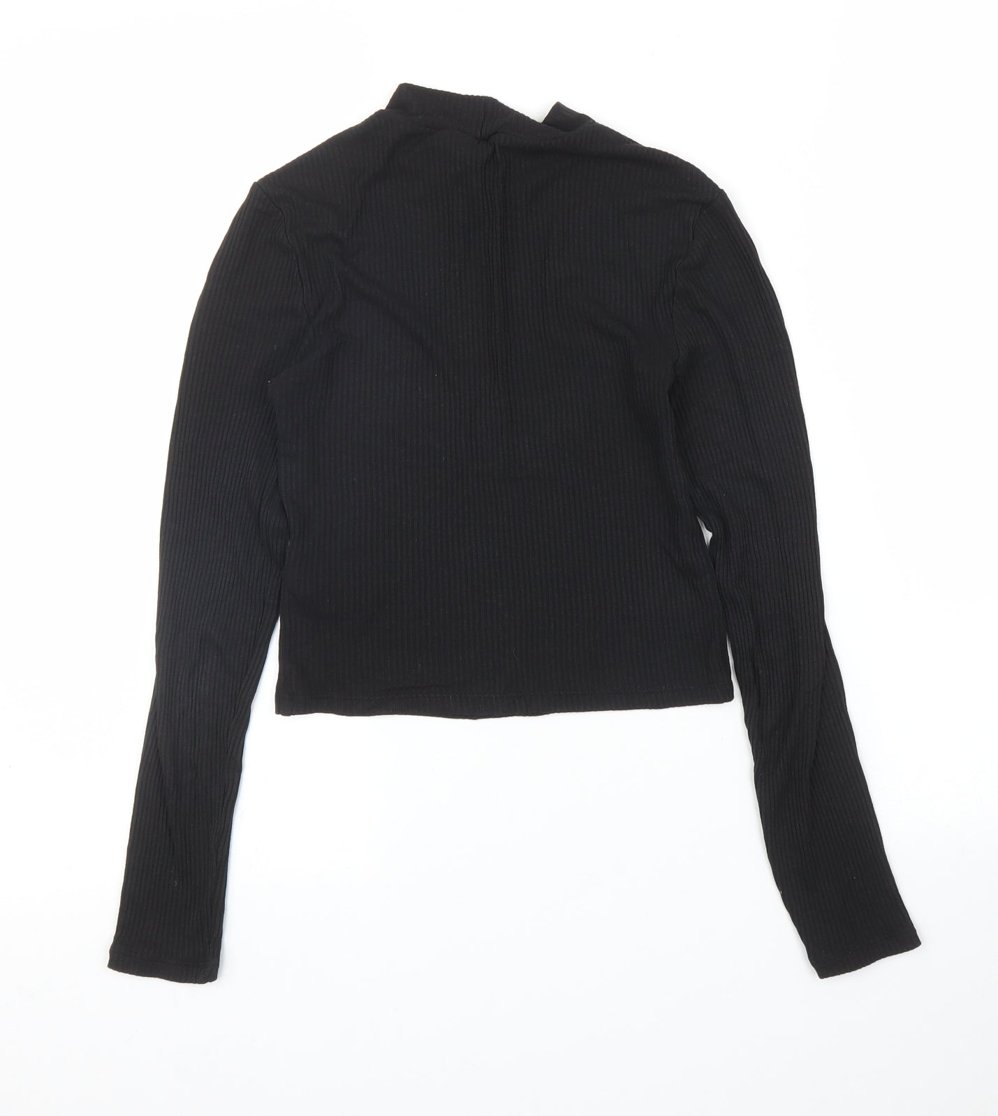 Womens UK Size XS H&M Black Basic T-Shirt