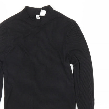 Womens UK Size XS H&M Black Basic T-Shirt