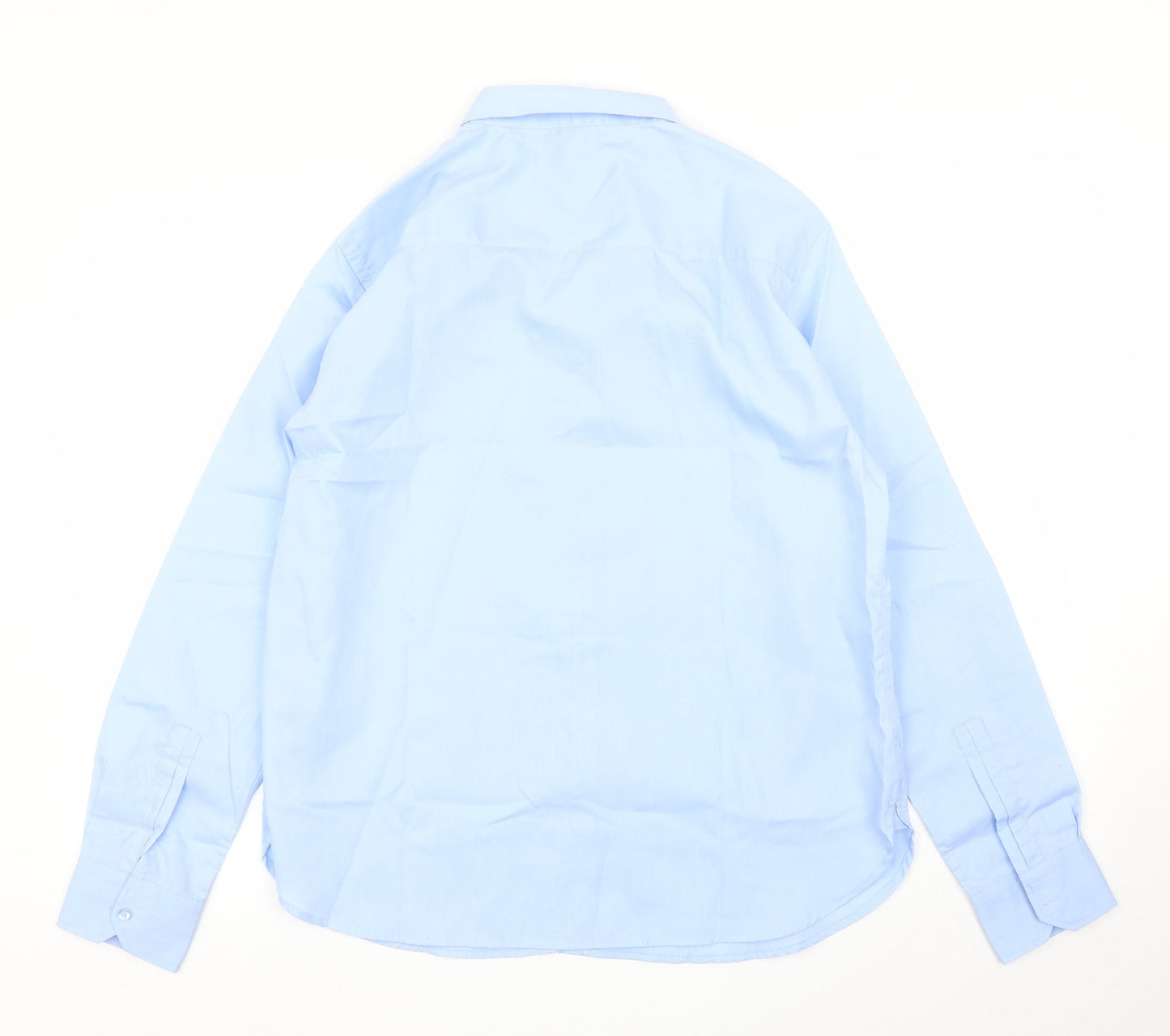 Mens UK Size XL Kustom Kit Blue  Button-Up Long Sleeve Casual Shirt