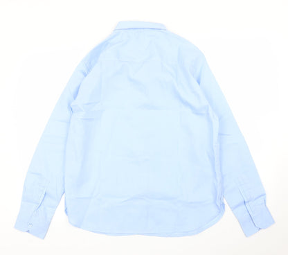 Mens UK Size XL Kustom Kit Blue  Button-Up Long Sleeve Casual Shirt