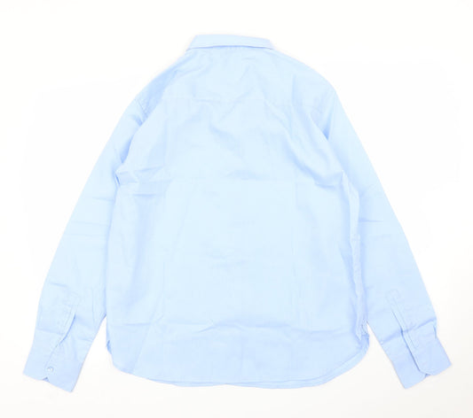 Mens UK Size XL Kustom Kit Blue  Button-Up Long Sleeve Casual Shirt