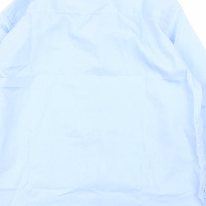 Mens UK Size XL Kustom Kit Blue  Button-Up Long Sleeve Casual Shirt