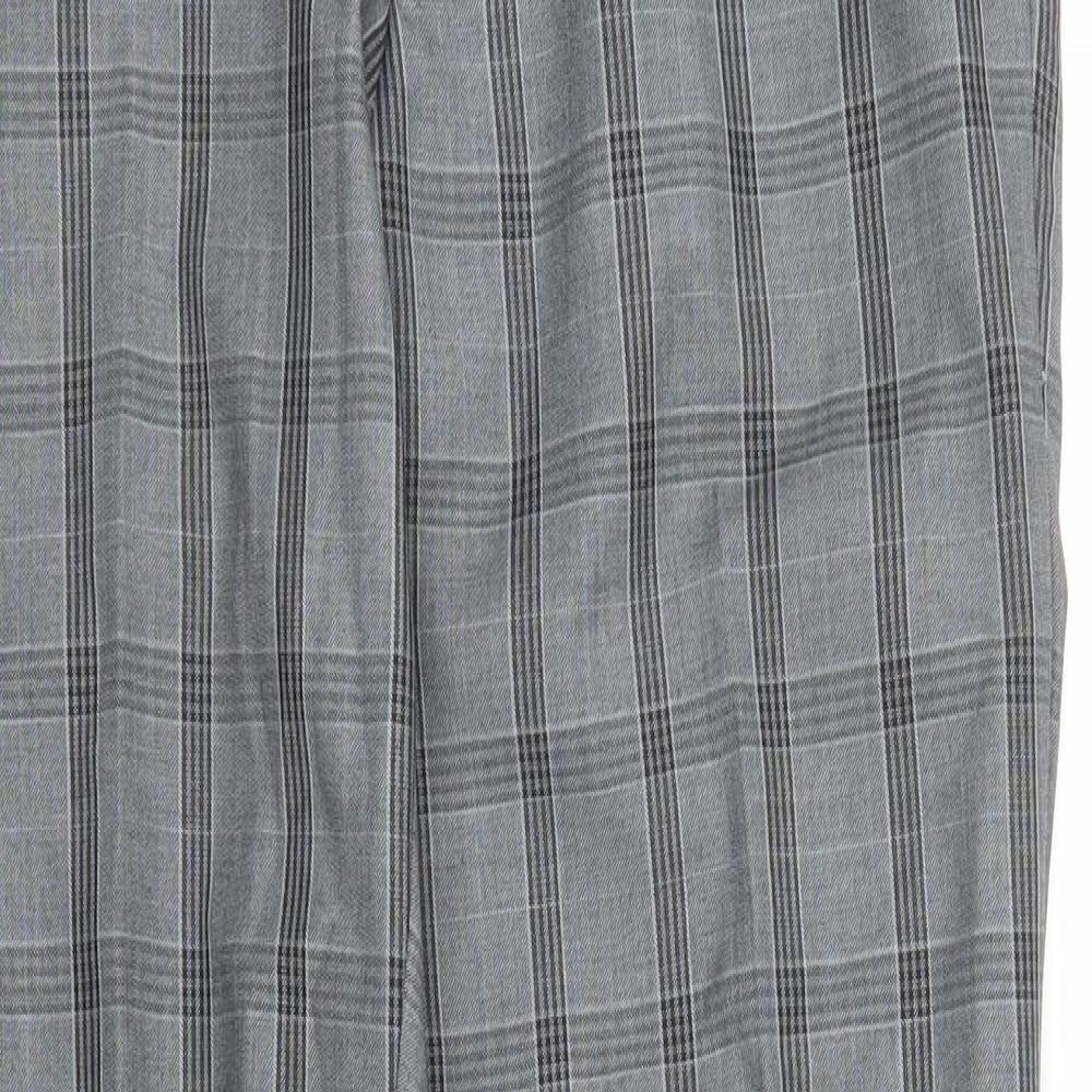 Harry Brown Mens Grey Check  Trousers  Size 30 in L31 in