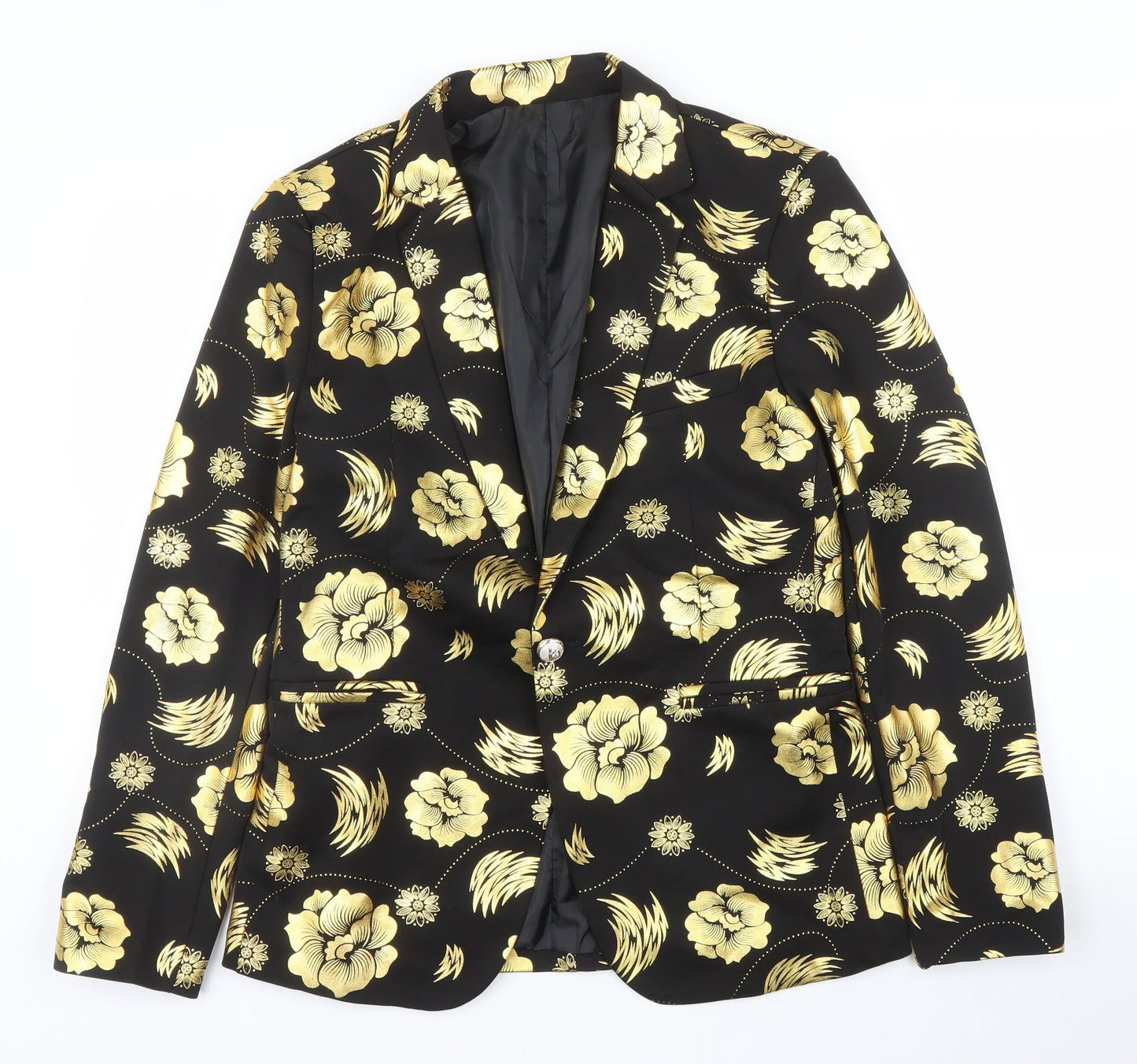 Womens UK Size M Preworn Regular Gold Blazer