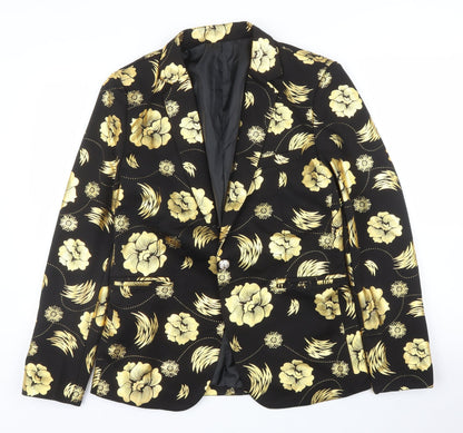 Womens UK Size M Preworn Regular Gold Blazer