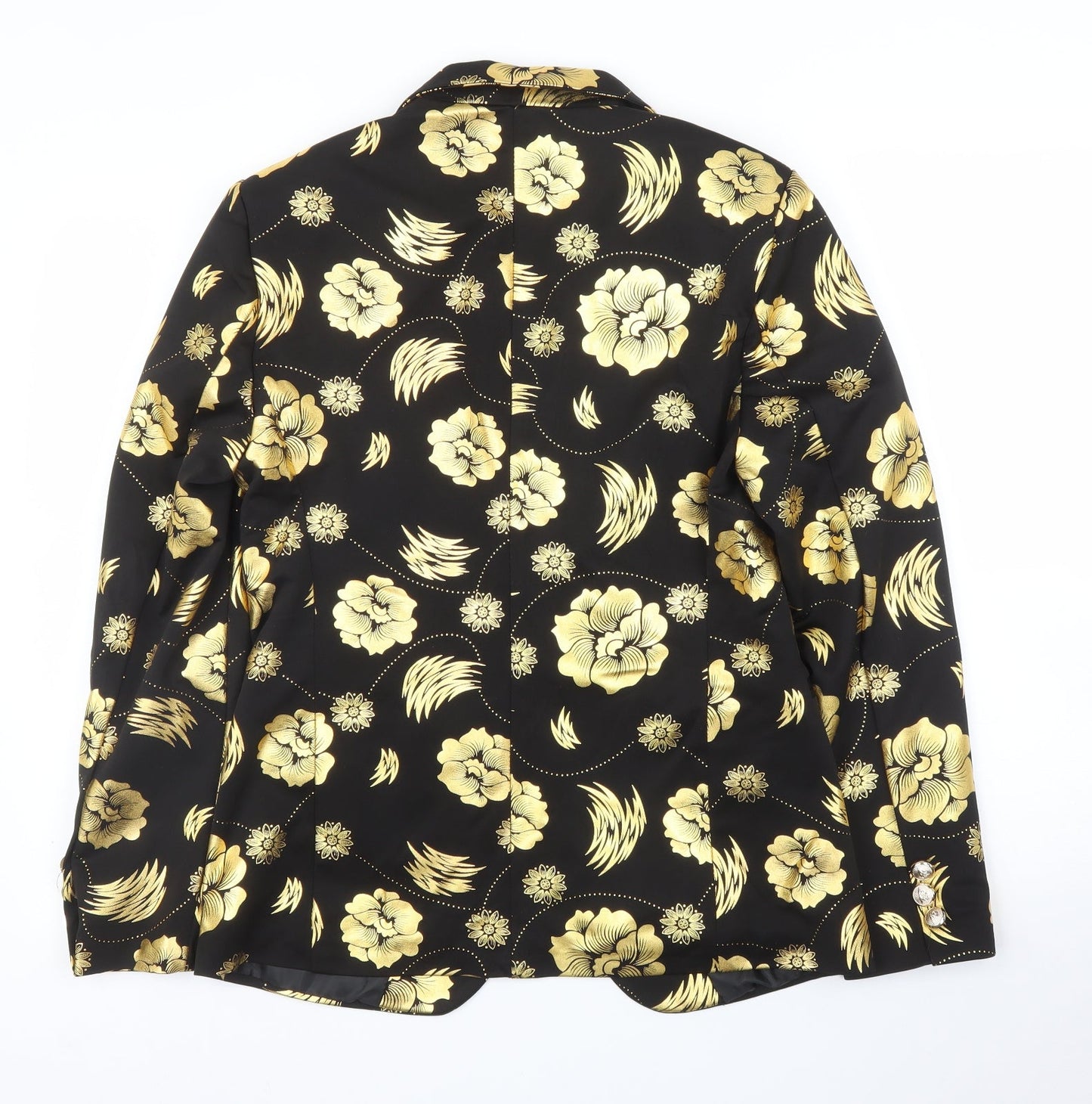 Womens UK Size M Preworn Regular Gold Blazer