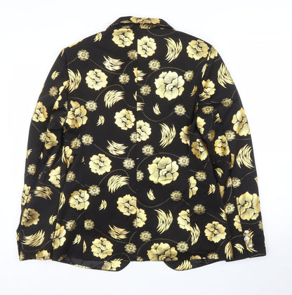 Womens UK Size M Preworn Regular Gold Blazer